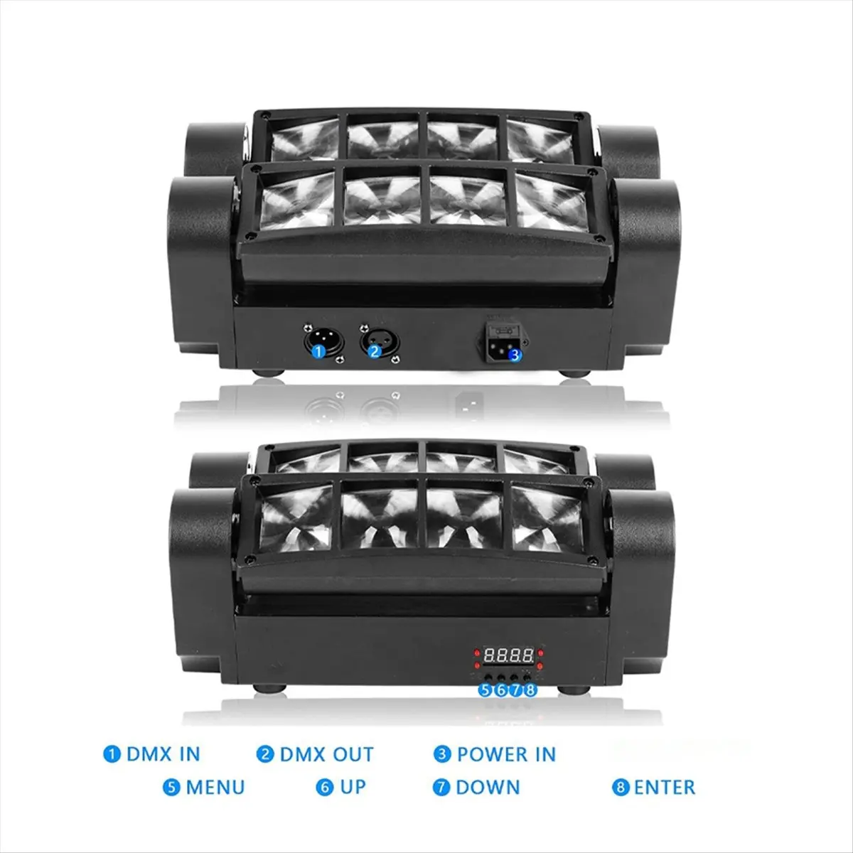 Persevering- Mini Spider Light 8x3W RGBW LED Stage Beam Moving Lamp DJ Disco Nightclub Dance Wedding Bar Holiday Effect EU PLUG
Persevering- Mini Spider Light 8x3W RGBW LED Stage Beam Moving Lamp DJ Disco Nightclub Dance Wedding Bar Holiday Effect EU PLUG