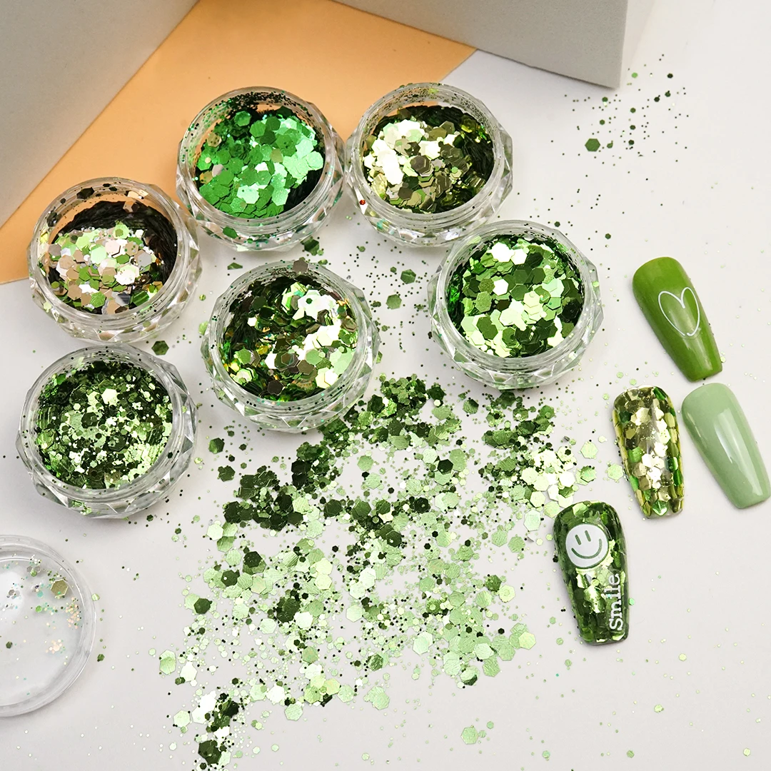 Green Glitter Sequins Nail Summer Holographic Laser Sequin Flakes Powder Irregular DIY Acrylic Nails Decoration Tools Manicure
Green Glitter Sequins Nail Summer Holographic Laser Sequin Flakes Powder Irregular DIY Acrylic Nails Decoration Tools Manicure