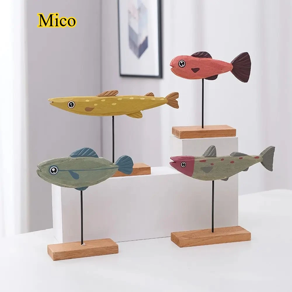 Aesthetic Nordic Wooden Fish Statue - Distressed Coastal Fish Sculpture for Beach House Decor
Aesthetic Nordic Wooden Fish Statue - Distressed Coastal Fish Sculpture for Beach House Decor