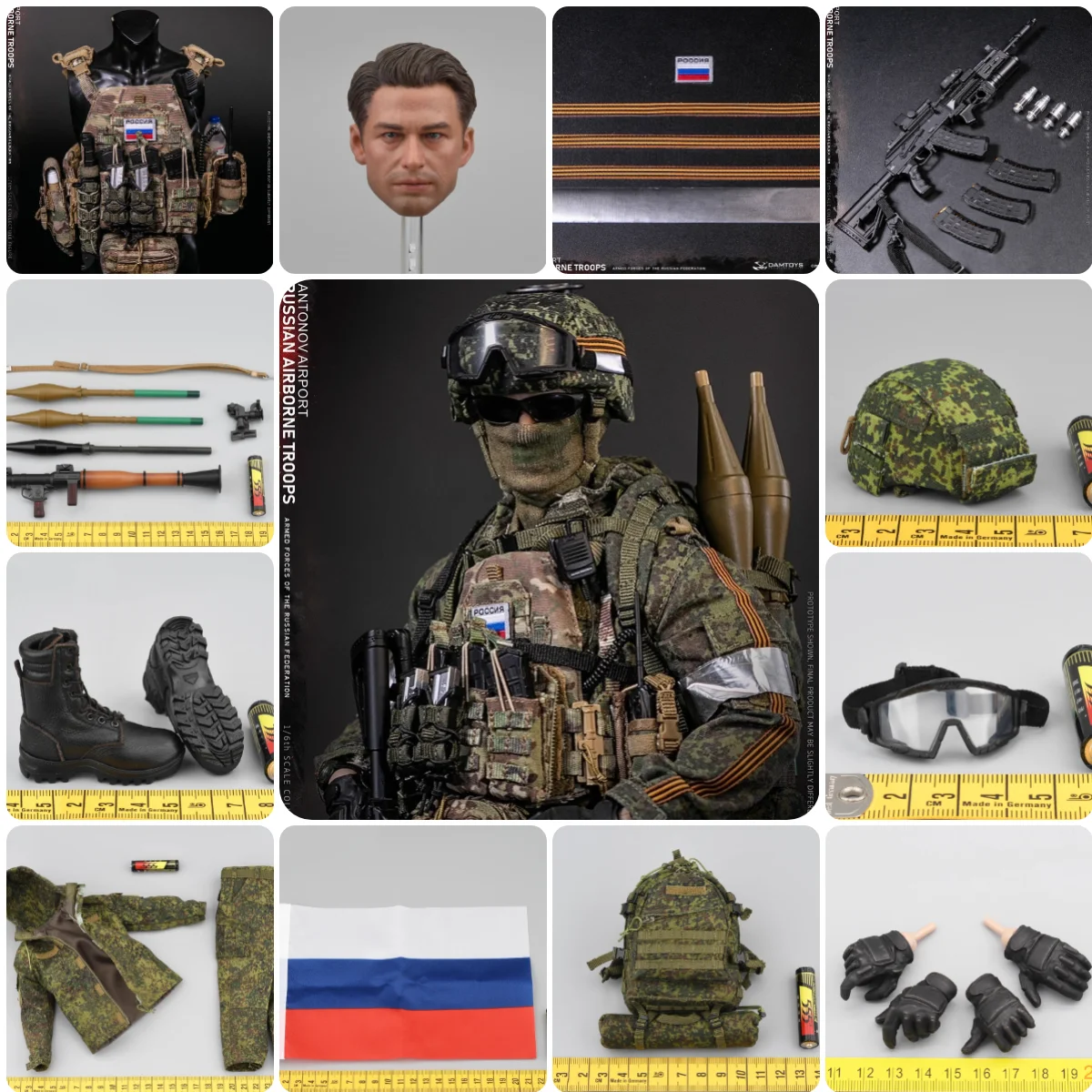 DAMTOYS 1/6 DAM 78105 The Russian Man Male Soldier Toys Weapons PRG Head Sculpt Helmet Chest Vest Backpack Bags Hollow Shoe Boot
DAMTOYS 1/6 DAM 78105 The Russian Man Male Soldier Toys Weapons PRG Head Sculpt Helmet Chest Vest Backpack Bags Hollow Shoe Boot