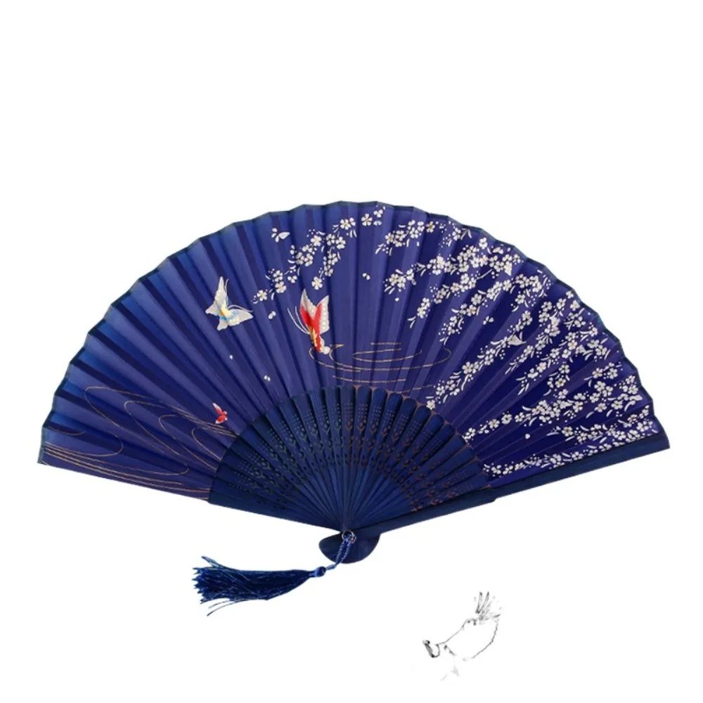 Flower Pattern Classical Folding Fan Cloth Art Wooden handle Chinese Style Fan Retro Tassel Classical Dancing Fan
Flower Pattern Classical Folding Fan Cloth Art Wooden handle Chinese Style Fan Retro Tassel Classical Dancing Fan