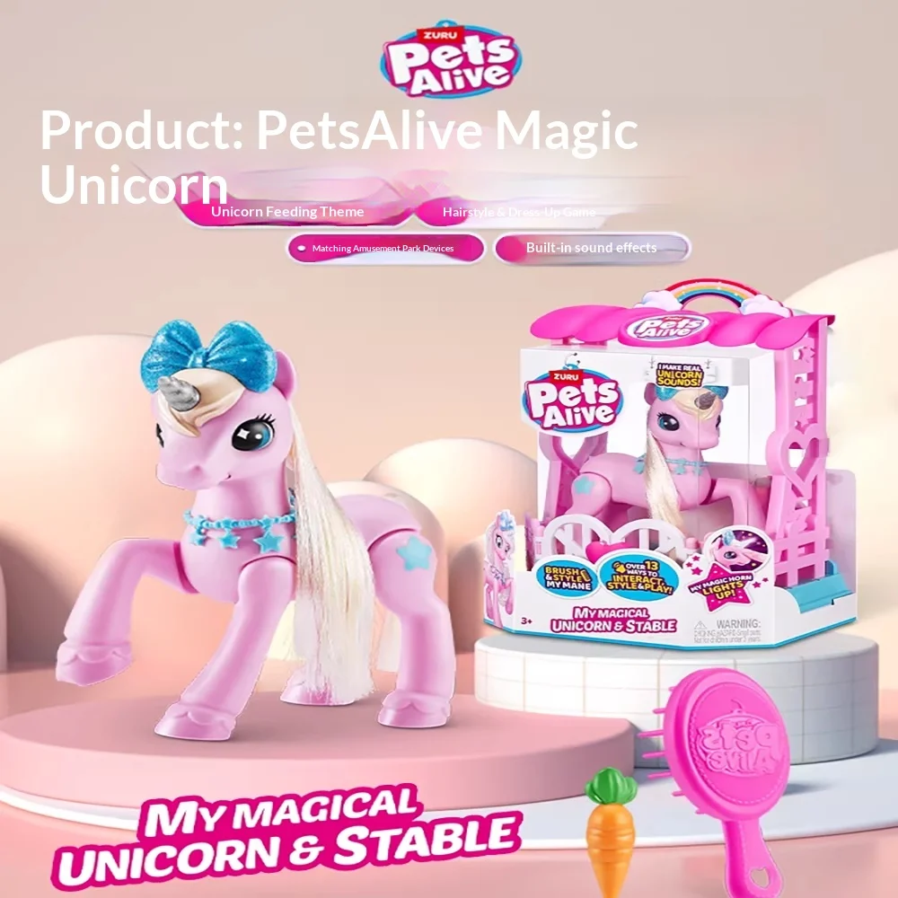 Zuru Pets Alive Magical Unicorn Interactive Blind Box Pet Doll Light Up Horn Real Sound Brushable Mane Stable Birthday Gift
Zuru Pets Alive Magical Unicorn Interactive Blind Box Pet Doll Light Up Horn Real Sound Brushable Mane Stable Birthday Gift