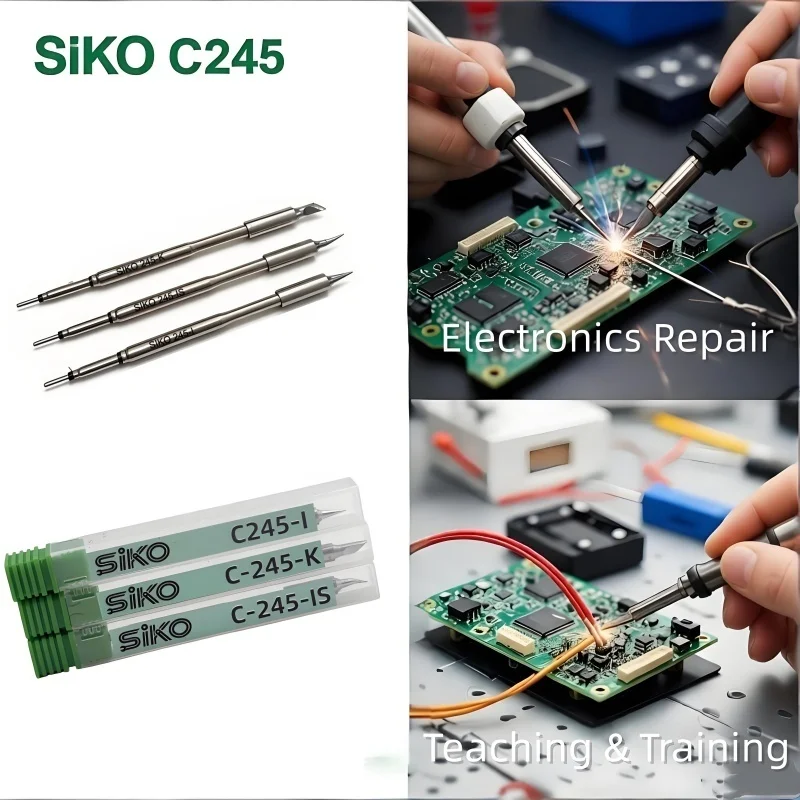 SiKO C245 Soldering Tip Set I IS K 3 Types 2s Fast Heating for JBC T245 Phone Pad Tablet PCB Micro Soldering BGA Rework Repair
SiKO C245 Soldering Tip Set I IS K 3 Types 2s Fast Heating for JBC T245 Phone Pad Tablet PCB Micro Soldering BGA Rework Repair
