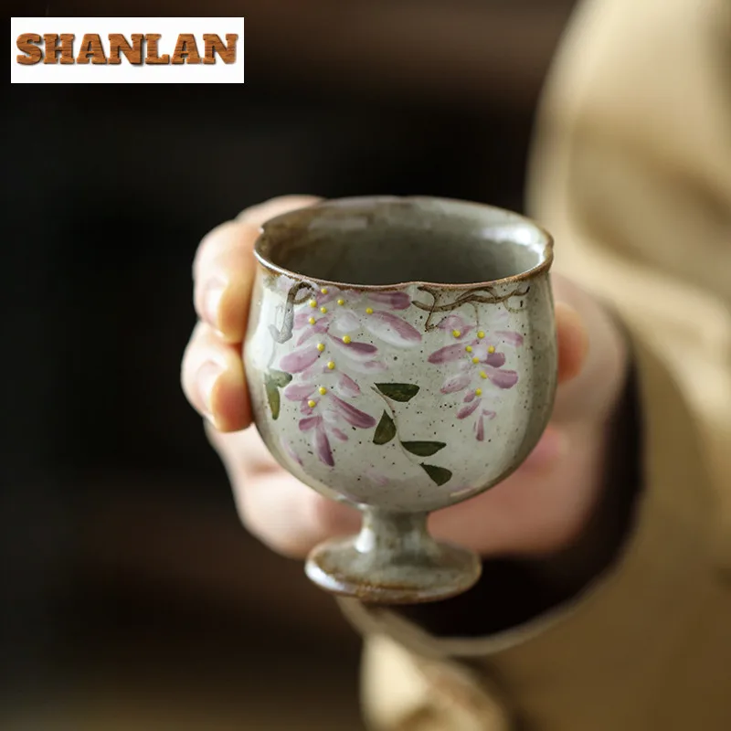 Hand-painted Wisteria Camellia Teacup Handmade Tea Bowl Cute Cup Tea-tasting Meditation Cup Jianzhan Master Cups Tea Items Craft
Hand-painted Wisteria Camellia Teacup Handmade Tea Bowl Cute Cup Tea-tasting Meditation Cup Jianzhan Master Cups Tea Items Craft