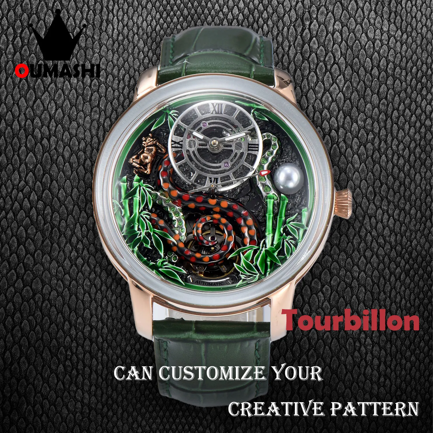 OUMASHI-46mm Tourbillon Watch Luxury Fashion casual personality trend Waterproof Snake Year mechanical men's watch
OUMASHI-46mm Tourbillon Watch Luxury Fashion casual personality trend Waterproof Snake Year mechanical men's watch