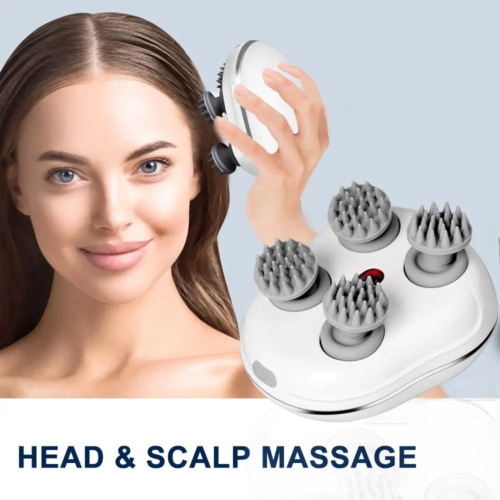Electric Smart Head Scalp Massager Relax Neck Body Massage Kneading Vibrating Device Red Light Nourishes Hair 4 Massage Heads
Electric Smart Head Scalp Massager Relax Neck Body Massage Kneading Vibrating Device Red Light Nourishes Hair 4 Massage Heads