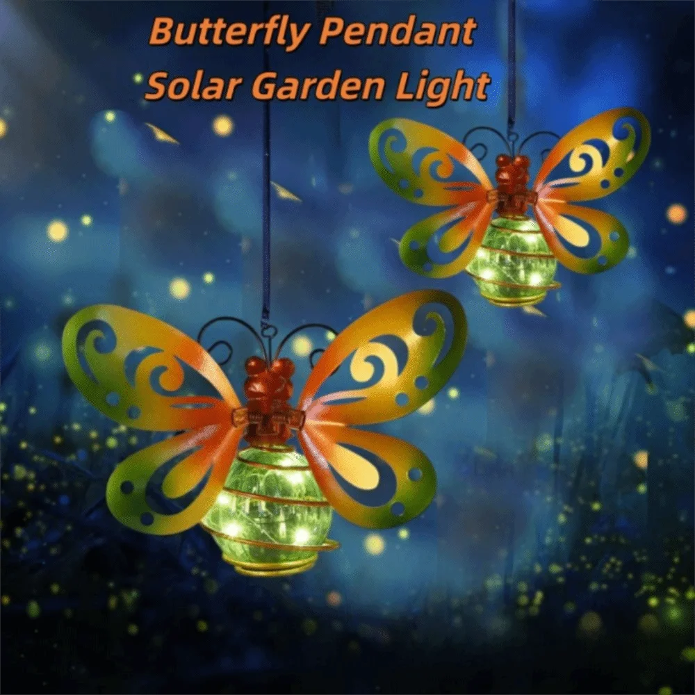 Auto On/Off Solar Butterfly Lantern 7-8H Lighting 8H Lighting Hanging Lantern Waterproof Butterfly Design Metal Lamp Garden
Auto On/Off Solar Butterfly Lantern 7-8H Lighting 8H Lighting Hanging Lantern Waterproof Butterfly Design Metal Lamp Garden