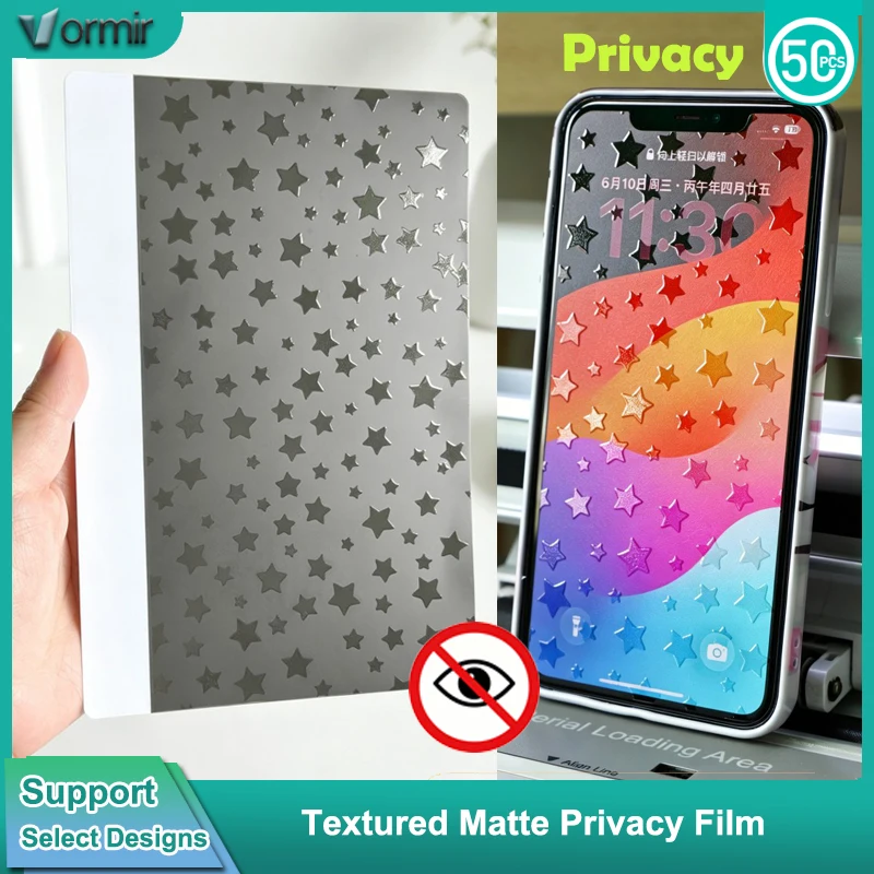 VORMIR 50pcs Textured Design Matte Privacy Film for Phones Hydrogel Movies Curved Screen Protector for Cutting Plotter Machine
VORMIR 50pcs Textured Design Matte Privacy Film for Phones Hydrogel Movies Curved Screen Protector for Cutting Plotter Machine