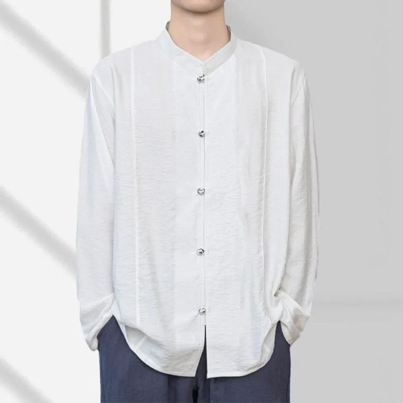 Men's Long Sve irt Dra Sensation Button up Top Young High End Zen Sle Buddha Faion Spring Collection Casual Wear
Men's Long Sve irt Dra Sensation Button up Top Young High End Zen Sle Buddha Faion Spring Collection Casual Wear
