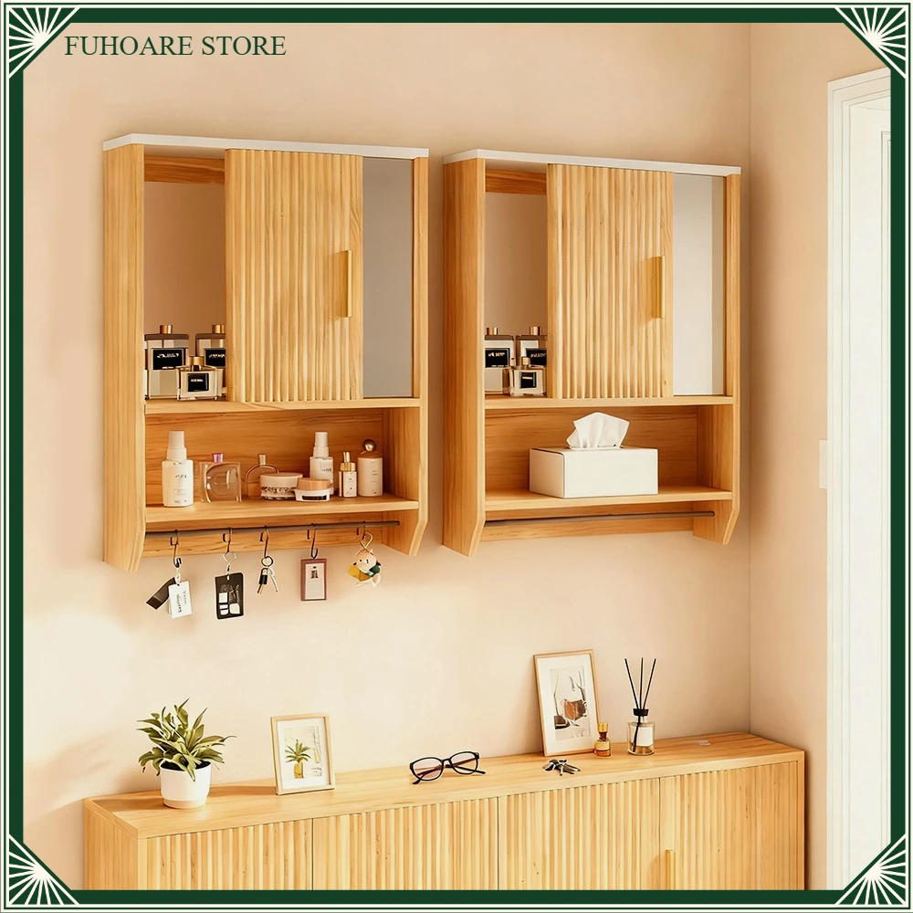 Bathroom Mirror Cabinet Space Saving Wall Wooden Cabinet With Towel Bar Hairdryer Holder 5 Hooks For Bathroom Laundry Room
Bathroom Mirror Cabinet Space Saving Wall Wooden Cabinet With Towel Bar Hairdryer Holder 5 Hooks For Bathroom Laundry Room