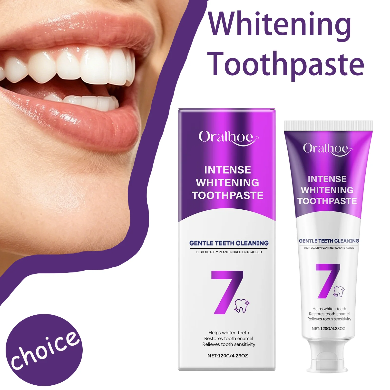 Whitening Toothpaste 120g Deep Clean Teeth Boost Natural Tooth Shine Mint Flavor Freshen Breath Gentle Oral Care Toothpaste
Whitening Toothpaste 120g Deep Clean Teeth Boost Natural Tooth Shine Mint Flavor Freshen Breath Gentle Oral Care Toothpaste