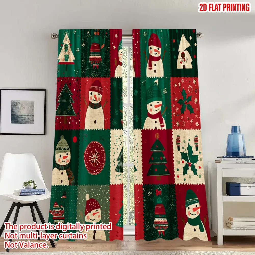 2pcs 2D flat printing Happy Christmas fashion curtains Christmas Snowman Tree Snowflakes Festive Digital Printed Polyester
2pcs 2D flat printing Happy Christmas fashion curtains Christmas Snowman Tree Snowflakes Festive Digital Printed Polyester