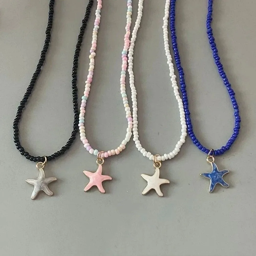 Gift Cute Starfish Necklace Beads Colorful Short Women Necklace Bohemian Style Chain Romantic Choker Beach
Gift Cute Starfish Necklace Beads Colorful Short Women Necklace Bohemian Style Chain Romantic Choker Beach