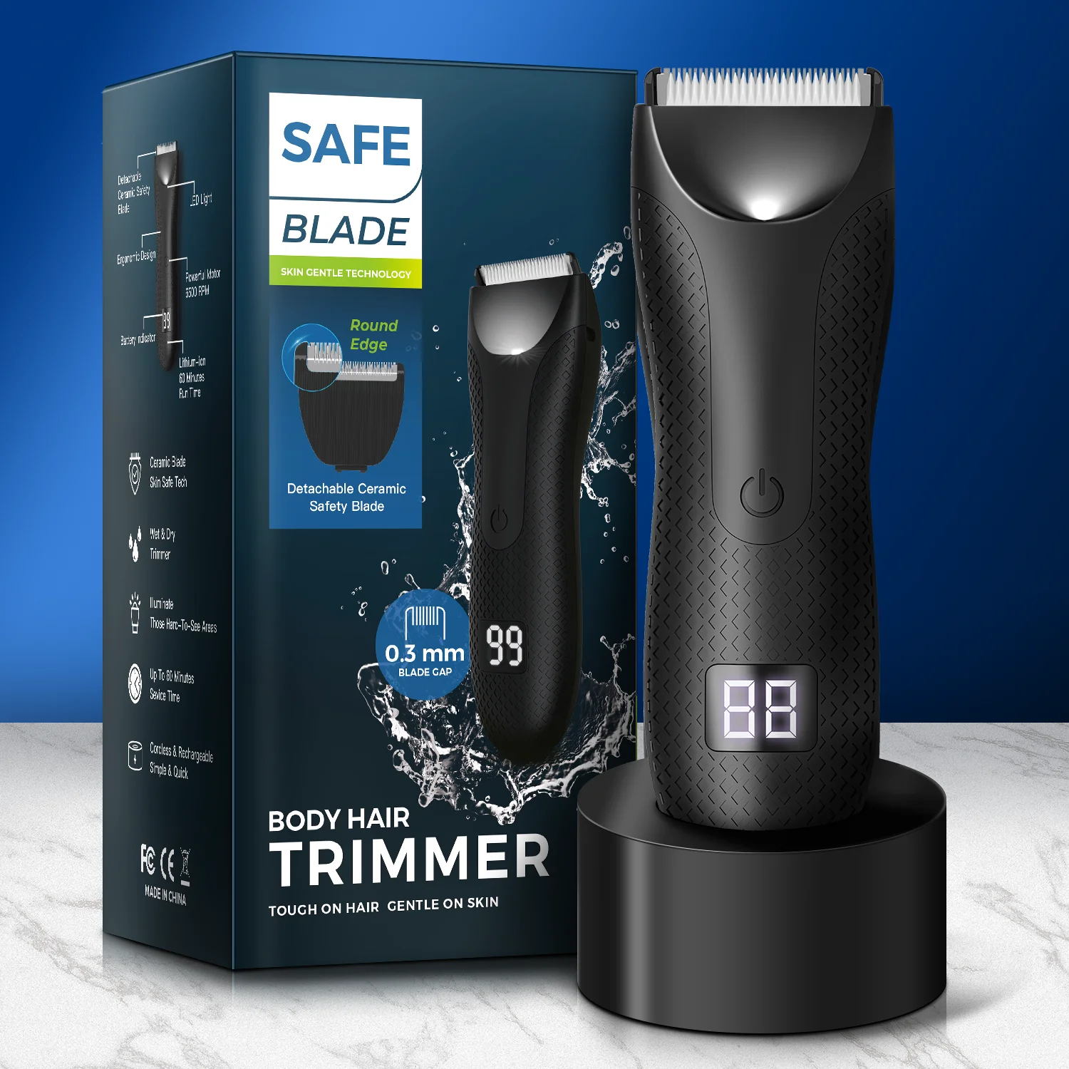 Men's Electric Groin & Body Hair Trimmer IPX6 Waterproof Shaver Body Grooming Clipper Bikini Epilator USB Rechargeable
Men's Electric Groin & Body Hair Trimmer IPX6 Waterproof Shaver Body Grooming Clipper Bikini Epilator USB Rechargeable