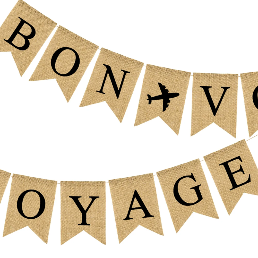 Travel Themed Party Banner Decoration Reusable Burlap Flags Garlands for Indoor Outdoor Gender Neutral Events Party 
Travel Themed Party Banner Decoration Reusable Burlap Flags Garlands for Indoor Outdoor Gender Neutral Events Party