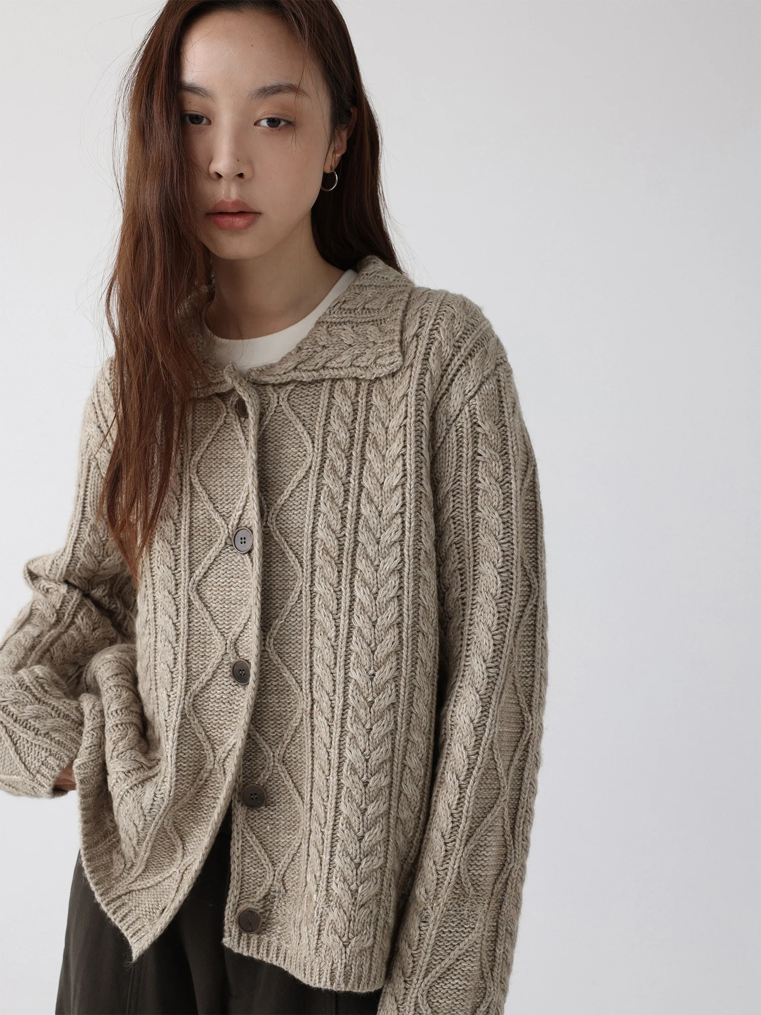Lowcalorie Wool Blend Long Sleeve Sweater Cardigan Coat Vintage Style Turndown Collar Daily Wear for Young Women
Lowcalorie Wool Blend Long Sleeve Sweater Cardigan Coat Vintage Style Turndown Collar Daily Wear for Young Women