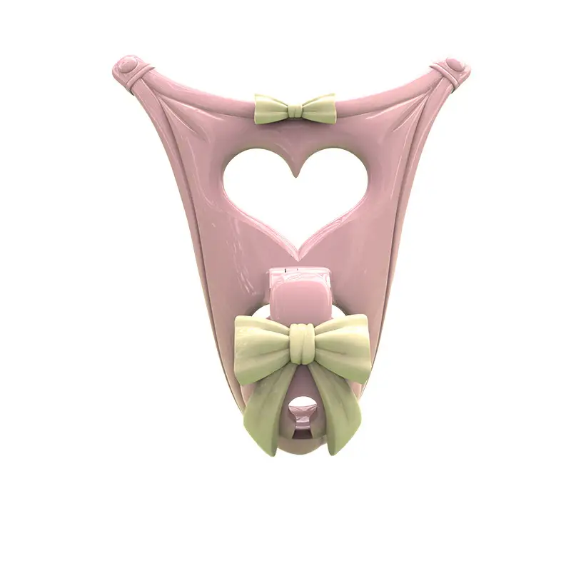 Roze strik kuisheidskooi sissy onth