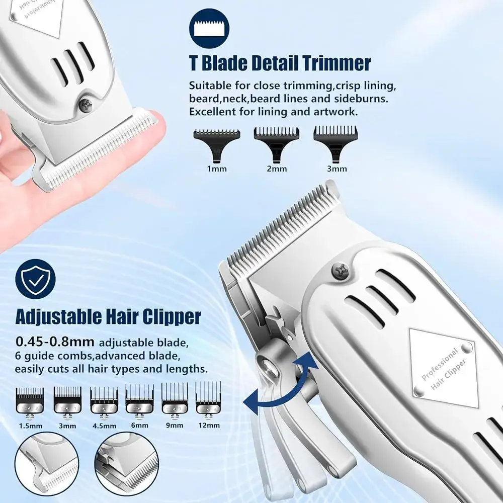 Durable Electric Shaver Kit, 1 Set 3 Styles Multifunctional Cosmetic Hair Trimmer Beard Shaver Hair Clipper Set with Display for
Durable Electric Shaver Kit, 1 Set 3 Styles Multifunctional Cosmetic Hair Trimmer Beard Shaver Hair Clipper Set with Display for