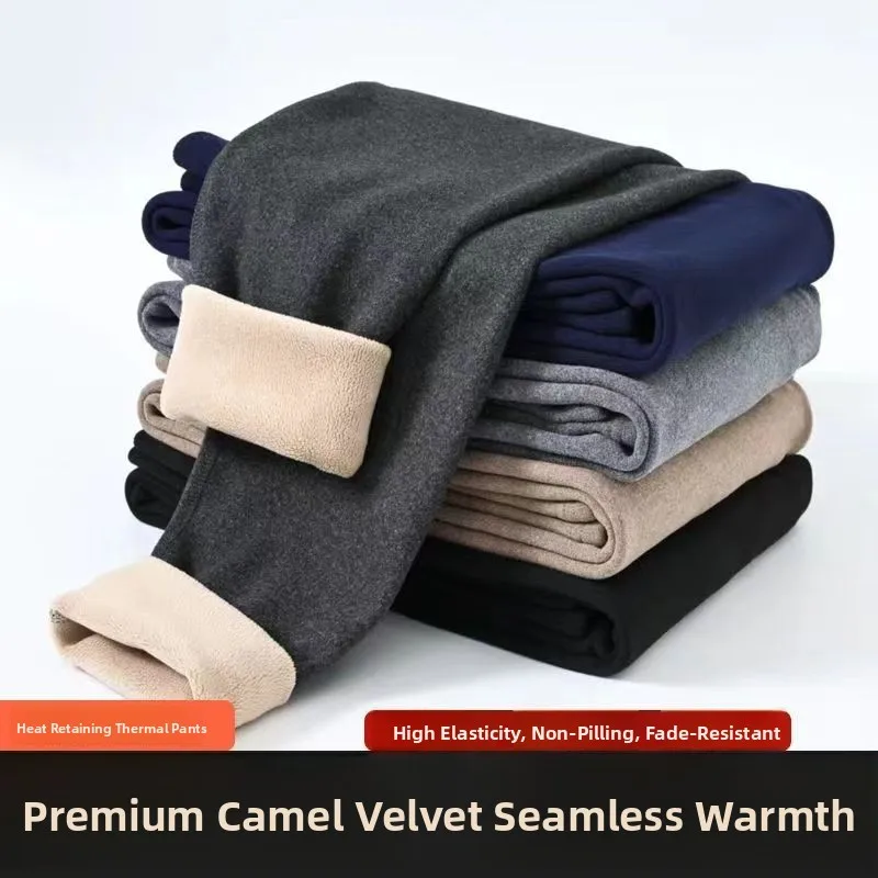 Men's Thickened Camel down Thermal Pants Winter Warm Cotton Heating Pants Velvet Base Layer Trousers for Men And Women
Men's Thickened Camel down Thermal Pants Winter Warm Cotton Heating Pants Velvet Base Layer Trousers for Men And Women