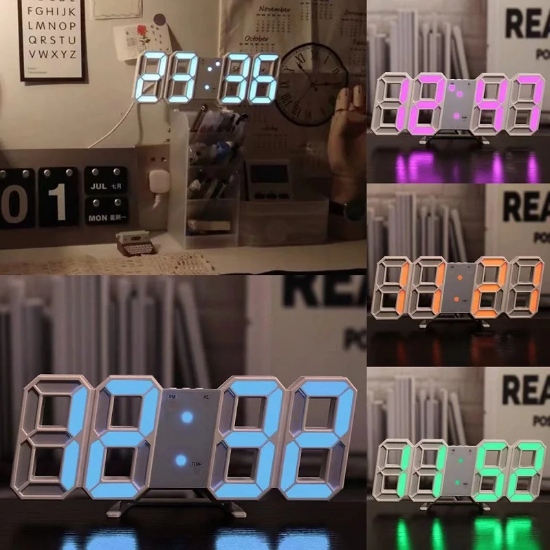 3D LED Digital Clock Wall Ornament Alarm Clock Intelligent Luminous Night Mode Adjustable Multi-function Clock Living Room Decor
3D LED Digital Clock Wall Ornament Alarm Clock Intelligent Luminous Night Mode Adjustable Multi-function Clock Living Room Decor