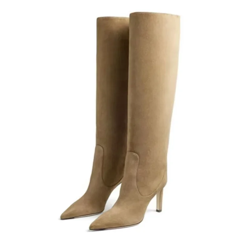 2024Women's New Suede Knee Boots Pointed Toe Stiletto Boots Fashion Fashion Week Noble Sleeve Plus Size Women's Boots
2024Women's New Suede Knee Boots Pointed Toe Stiletto Boots Fashion Fashion Week Noble Sleeve Plus Size Women's Boots