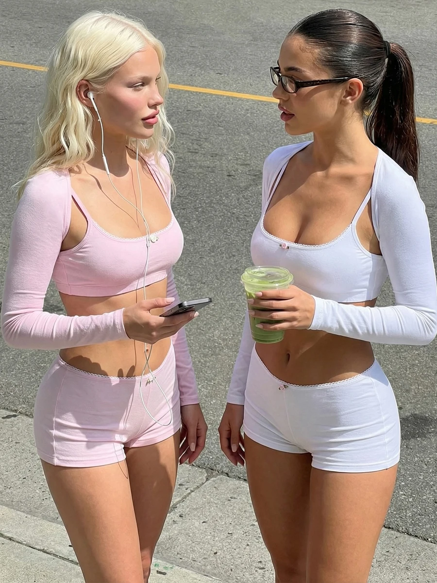 Комплект Whatiwear Classic Lace из 2 предметов: женский топ-камизоль с глубоким вырезом и открытой спиной + мини-шорты на резинке с 3D-цветами, простой облегающий уличный стиль
Комплект Whatiwear Classic Lace из 2 предметов: женский топ-камизоль с глубоким вырезом и открытой спиной + мини-шорты на резинке с 3D-цветами, простой облегающий уличный стиль