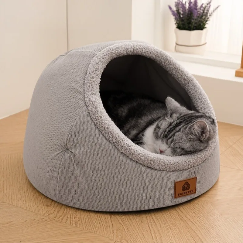 Winter Thick Comfortable Anti Slip Semi Enclosed Cat Bed Removable Washable Cozy Sleeping Pet House
Winter Thick Comfortable Anti Slip Semi Enclosed Cat Bed Removable Washable Cozy Sleeping Pet House