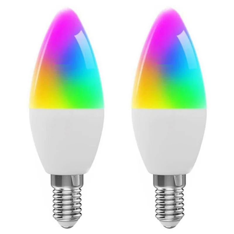 ABKQ-2X Tuya E14 Smart Bulb Dimmable Five-Way Spiral Candle Bulb Wifi RGB Bulb Remote Control And Voice Control 5W
ABKQ-2X Tuya E14 Smart Bulb Dimmable Five-Way Spiral Candle Bulb Wifi RGB Bulb Remote Control And Voice Control 5W