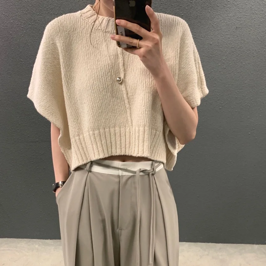 Fashionable Loose Short Sleeve round Neck Knitted Sweater Women's Stylish Slimming Chic Summer 2026 Polyester Fiber
Fashionable Loose Short Sleeve round Neck Knitted Sweater Women's Stylish Slimming Chic Summer 2026 Polyester Fiber