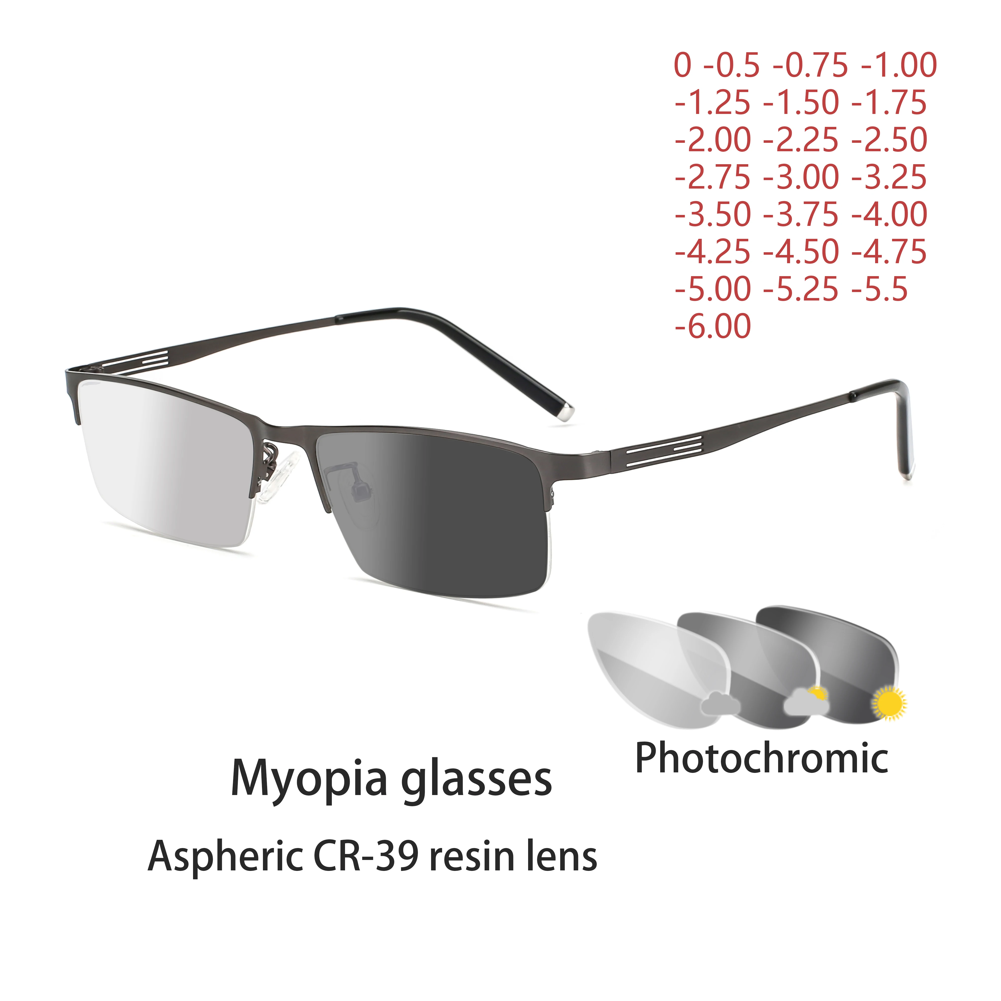 Half Frame Men Business Finished Myopia Glasses Metal Retro Prescription Eyewear Women Diopter 0 -1.0 -1.5 -2.0 To 6.0
Half Frame Men Business Finished Myopia Glasses Metal Retro Prescription Eyewear Women Diopter 0 -1.0 -1.5 -2.0 To 6.0