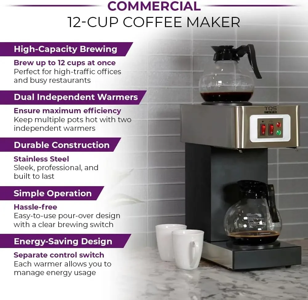 Hot-sellingHot-selling12 Cup Commercial Coffee Maker Stainless Steel Double Coffee Machine for Office Restaurant Industrial Use
Hot-sellingHot-selling12 Cup Commercial Coffee Maker Stainless Steel Double Coffee Machine for Office Restaurant Industrial Use
