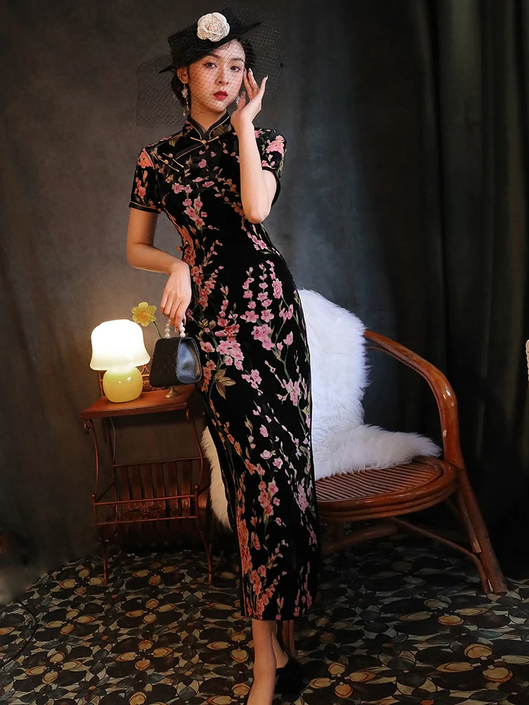 Ele Long Dr anghai Sle Retro Faion High End New Gown for Women ort Sve High Slit Daily Wear
Ele Long Dr anghai Sle Retro Faion High End New Gown for Women ort Sve High Slit Daily Wear