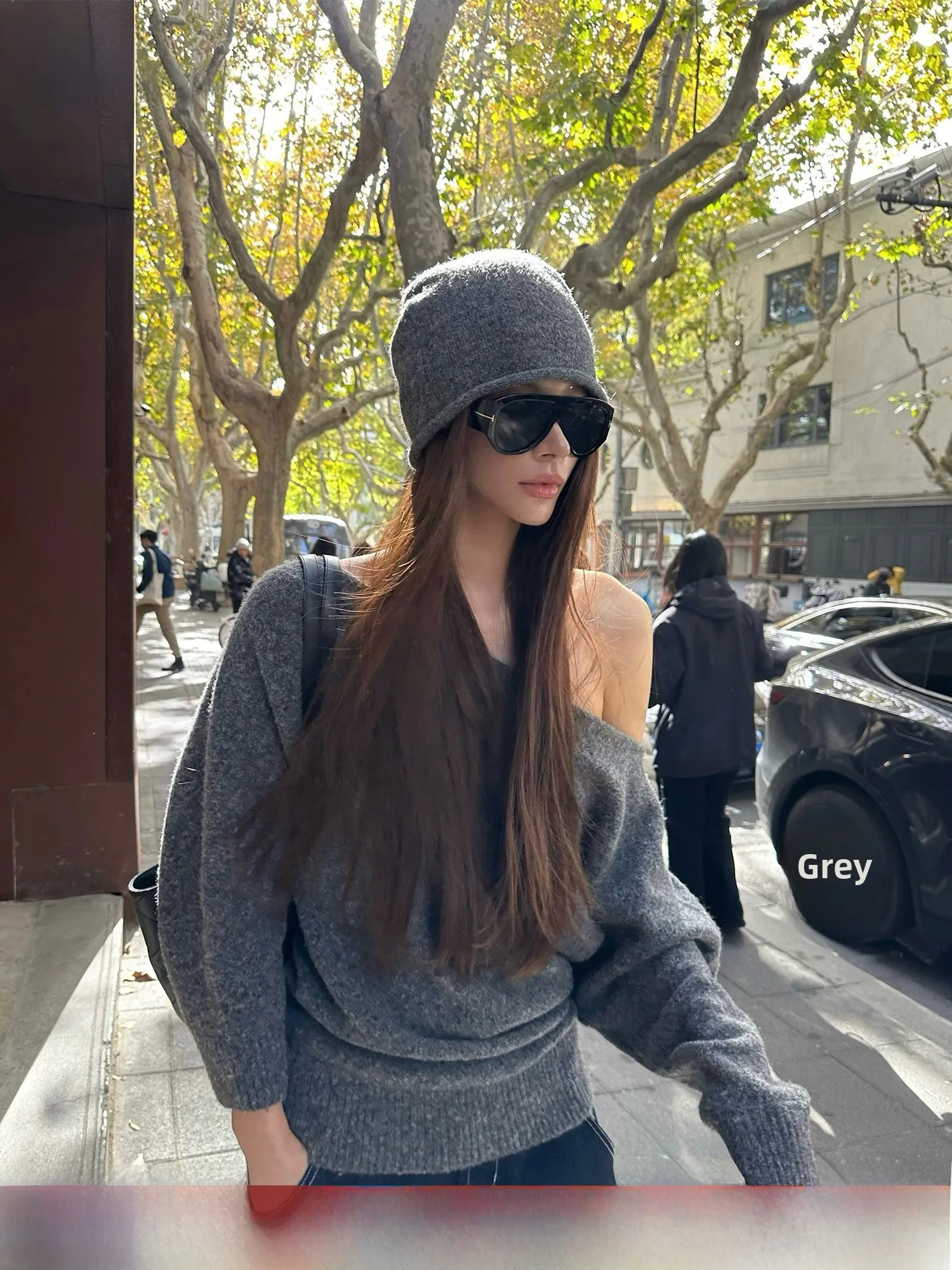 Loose Women's Knitted Sweater oulder off T-irt Sle ey 022stepll Comfortable Lazy Sle Winter Faion Top
Loose Women's Knitted Sweater oulder off T-irt Sle ey 022stepll Comfortable Lazy Sle Winter Faion Top