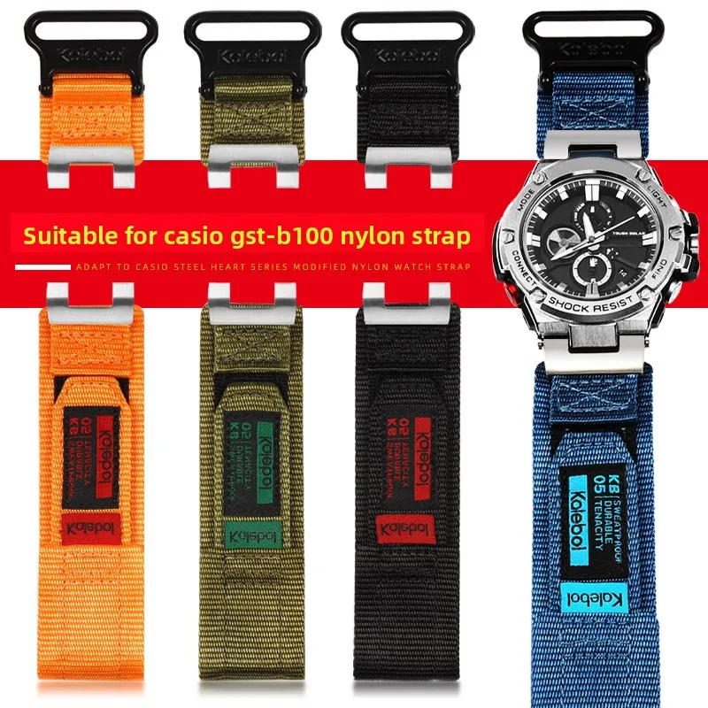 For Casio G-SHOCK Heart of Steel Watch Strap GST-S130/S110/S120/W130L/B100/W300/400G Modified nylon Watchband Bracelet Wristband 
For Casio G-SHOCK Heart of Steel Watch Strap GST-S130/S110/S120/W130L/B100/W300/400G Modified nylon Watchband Bracelet Wristband