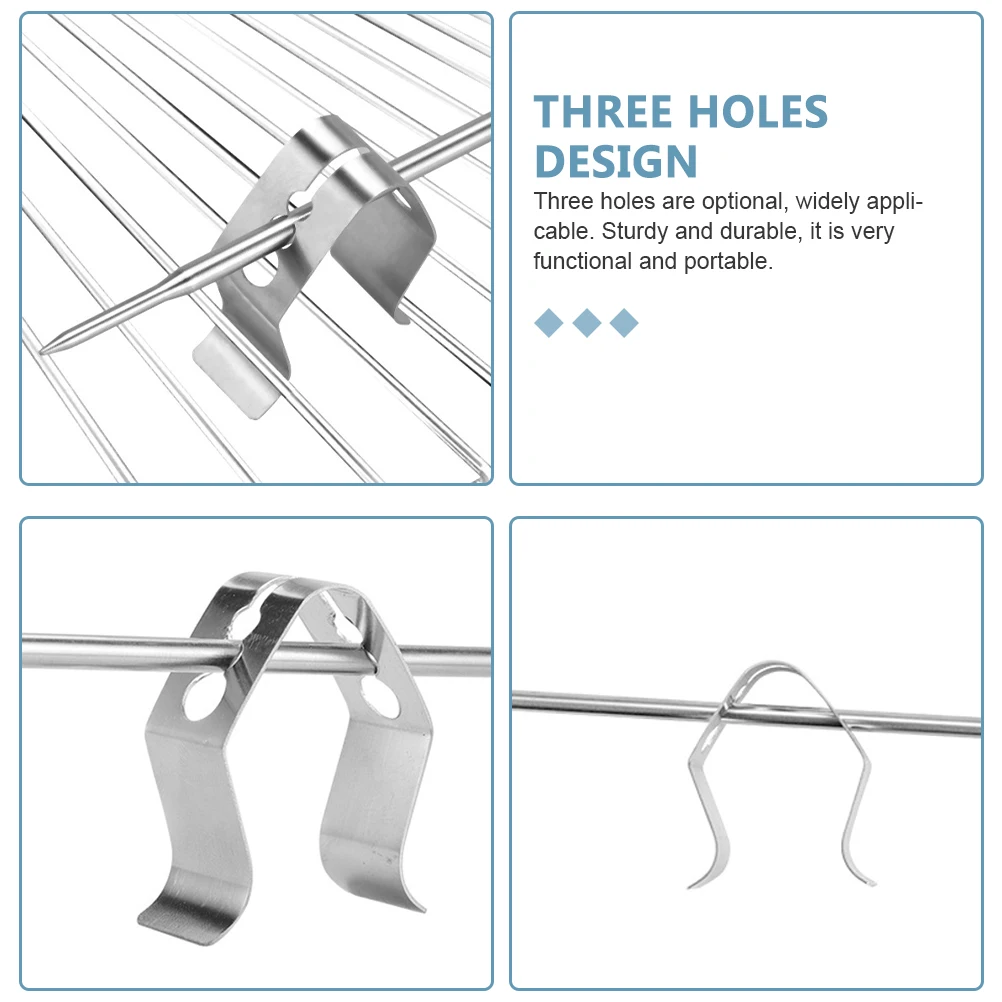 1 set BBQ Holder Stainless Probe Clip Holder Steel Bbq Temperature Probe Meat Thermometer Clip 3-Hole Design Kitchen Tool
1 set BBQ Holder Stainless Probe Clip Holder Steel Bbq Temperature Probe Meat Thermometer Clip 3-Hole Design Kitchen Tool