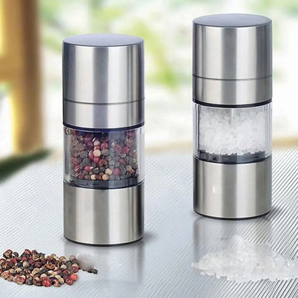 Mill Pepper Salt Grinder Stainless Steel Manual Salt Pepper Mill Grinder Seasonings Spice Mill Kitchen Muller Tool Cooking Tool
Mill Pepper Salt Grinder Stainless Steel Manual Salt Pepper Mill Grinder Seasonings Spice Mill Kitchen Muller Tool Cooking Tool