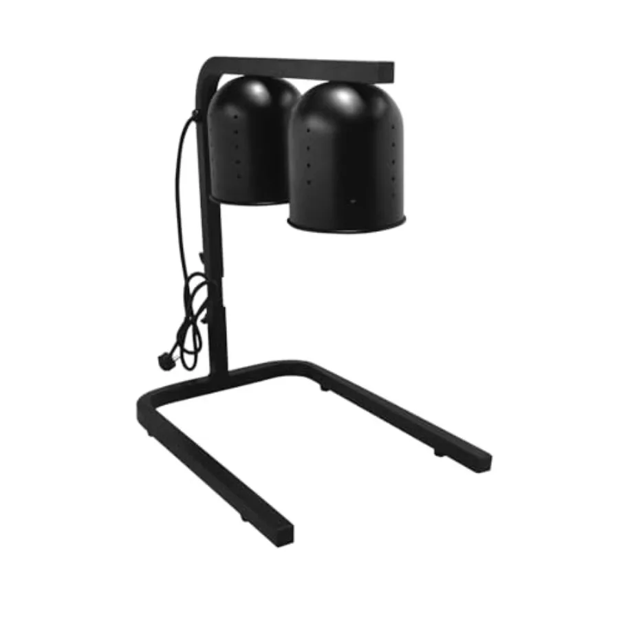 Food service warming lamp with dual bulbs, black metal housing, portable freestanding design for commercial kitchens and buffet
Food service warming lamp with dual bulbs, black metal housing, portable freestanding design for commercial kitchens and buffet