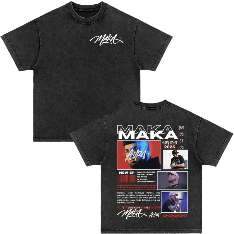 Rapper Maka Aura 2025 Tour Vintage Washed T Shirts Men's Women Fashion Street T-shirt Summer Casual Cotton T Shirt y2k clothes
Rapper Maka Aura 2025 Tour Vintage Washed T Shirts Men's Women Fashion Street T-shirt Summer Casual Cotton T Shirt y2k clothes