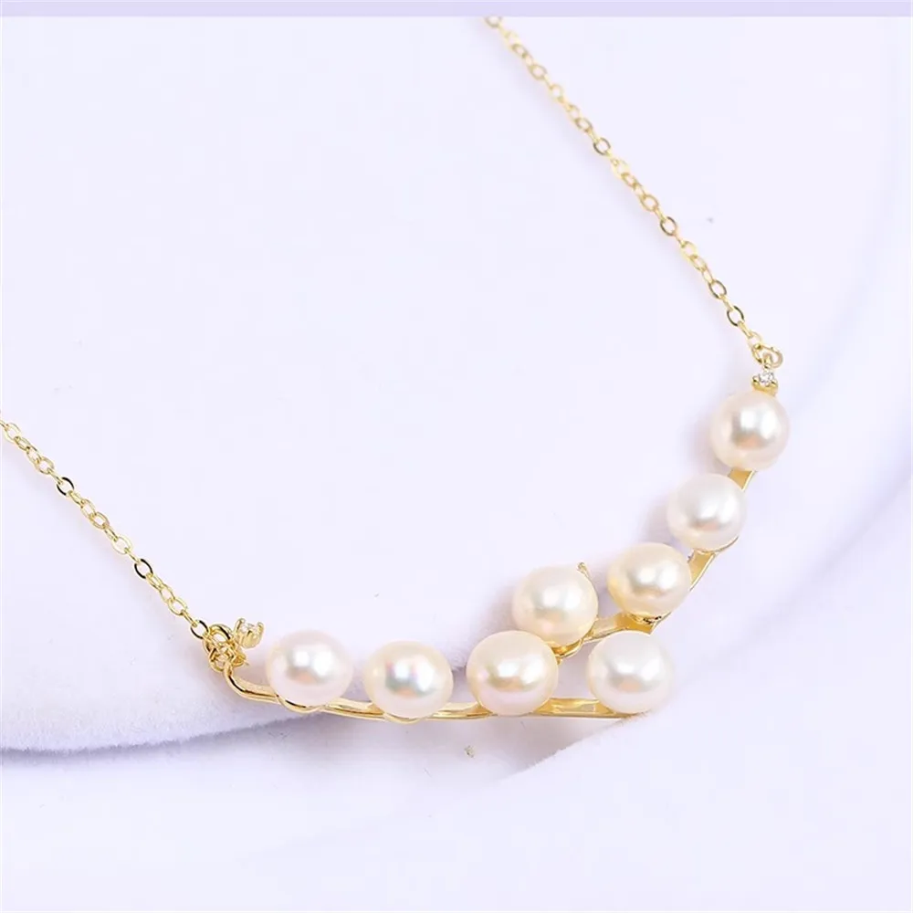 S925 Sterling Silver Pearl Chain Set, DIY Jewelry Making Supplies, Blank Pendant Bases for Handmade Accessories, No Pearl
S925 Sterling Silver Pearl Chain Set, DIY Jewelry Making Supplies, Blank Pendant Bases for Handmade Accessories, No Pearl