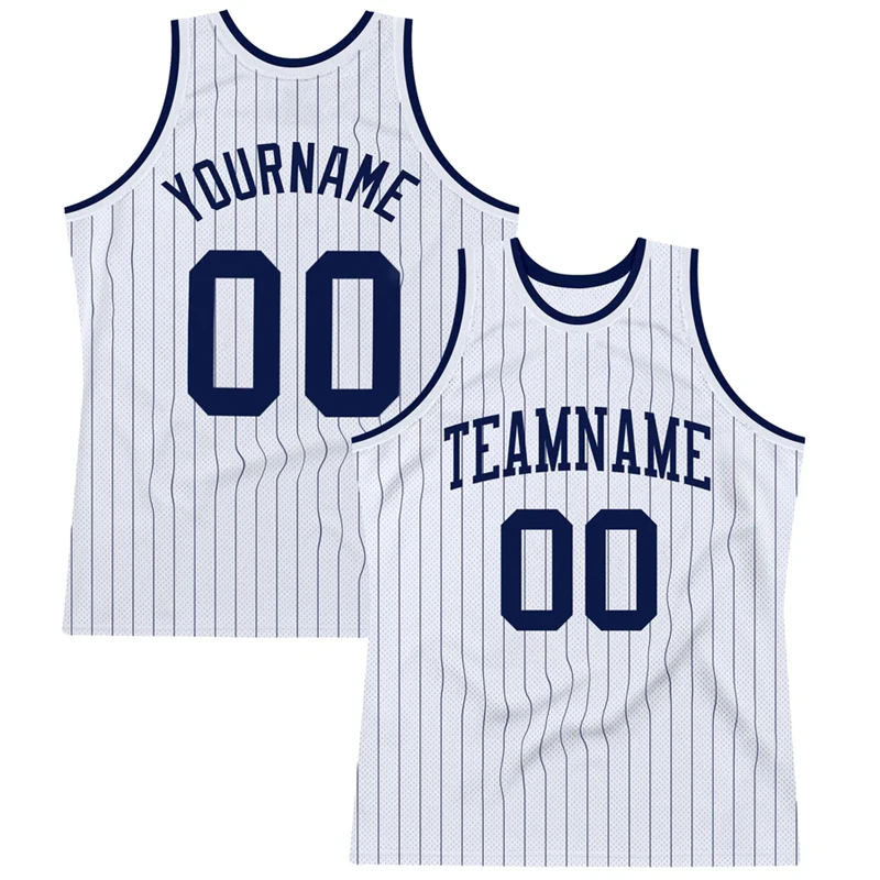 Pinstripe Graphic White Basketball Tank Top Men Women Custom Name 3D Printed Sports Vest Loose Outdoor Customized Team Uniforms
Pinstripe Graphic White Basketball Tank Top Men Women Custom Name 3D Printed Sports Vest Loose Outdoor Customized Team Uniforms