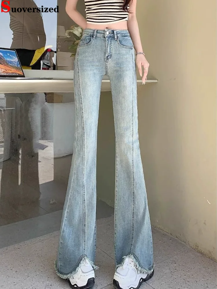 Fashion Fringed Bootcut Jeans High Waist Wide Leg Straight Retro Denim Pants Slim Fit Streetwear Slit Women's Casual Vaqueros
Fashion Fringed Bootcut Jeans High Waist Wide Leg Straight Retro Denim Pants Slim Fit Streetwear Slit Women's Casual Vaqueros