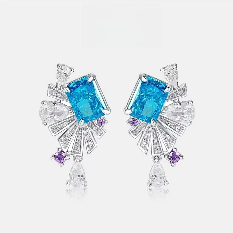 Geometric Square Diamond Colored High Carbon Diamond Earrings, High-end S925 Silver Plated 18K Gold PT950 Platinum
Geometric Square Diamond Colored High Carbon Diamond Earrings, High-end S925 Silver Plated 18K Gold PT950 Platinum