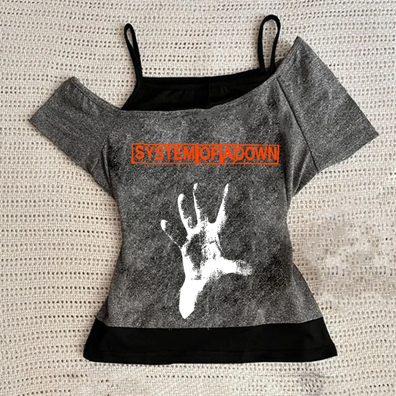 Text customization 90s fake two-piece printed crop top women's retro style summer top fashionable slim fit vest T-shirt DIY Rung
Text customization 90s fake two-piece printed crop top women's retro style summer top fashionable slim fit vest T-shirt DIY Rung