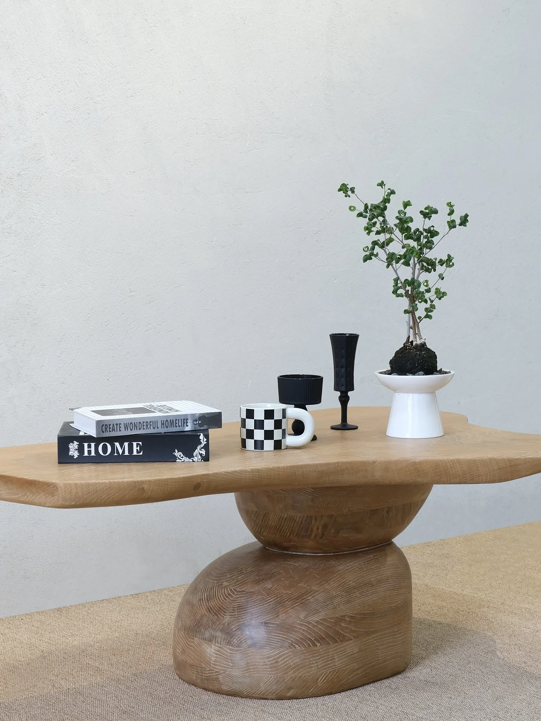 Medieval Nordic retro ash wood log special-shaped coffee table living room balcony solid wood, small tea table
Medieval Nordic retro ash wood log special-shaped coffee table living room balcony solid wood, small tea table