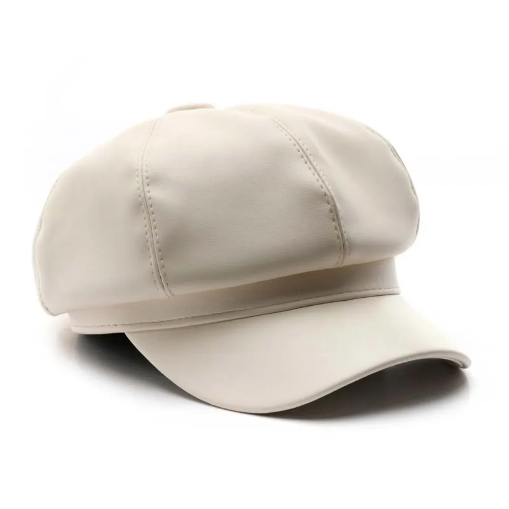 Solid Color Vintage PU Beret Cap Keep Warm Retro Korean Leather Painter Hat British Fashion Unisex Plain Hat Autumn and Winter
Solid Color Vintage PU Beret Cap Keep Warm Retro Korean Leather Painter Hat British Fashion Unisex Plain Hat Autumn and Winter