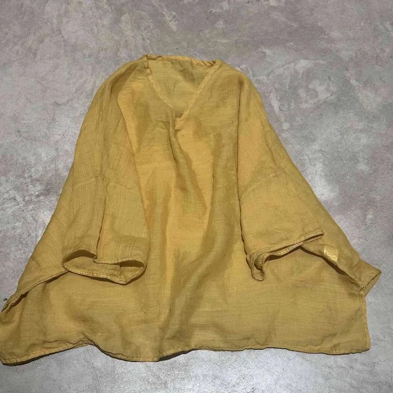 100% Ramie Lightweight Breathable Ramie Causal Tee Tops Women V Neck Solid Color Thin Causal Half Sleeves Loose Summer Blusas
100% Ramie Lightweight Breathable Ramie Causal Tee Tops Women V Neck Solid Color Thin Causal Half Sleeves Loose Summer Blusas