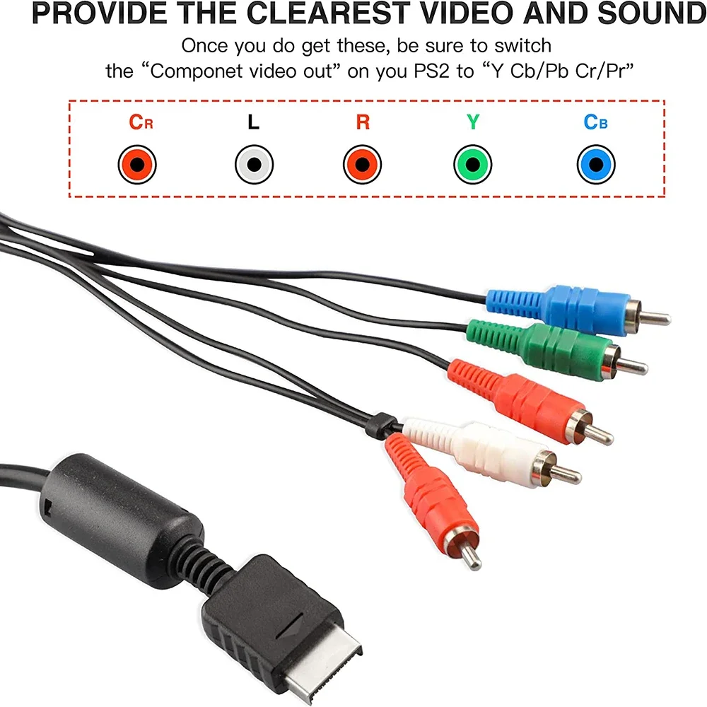 1.8M 5RCA YPbPr YCbCr Componet AV Cable for PS2 PS3 PS3 Slim HDTV-EDTV 480p Gaming Console Cord Plug & Play Video Audio Cable
1.8M 5RCA YPbPr YCbCr Componet AV Cable for PS2 PS3 PS3 Slim HDTV-EDTV 480p Gaming Console Cord Plug & Play Video Audio Cable