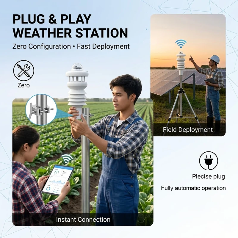 Lora Lorawan Wifi 4g Outdoor Compact IoT Weather Station Plug and Play Multi Parameter Weather Environmental Monitoring System
Lora Lorawan Wifi 4g Outdoor Compact IoT Weather Station Plug and Play Multi Parameter Weather Environmental Monitoring System