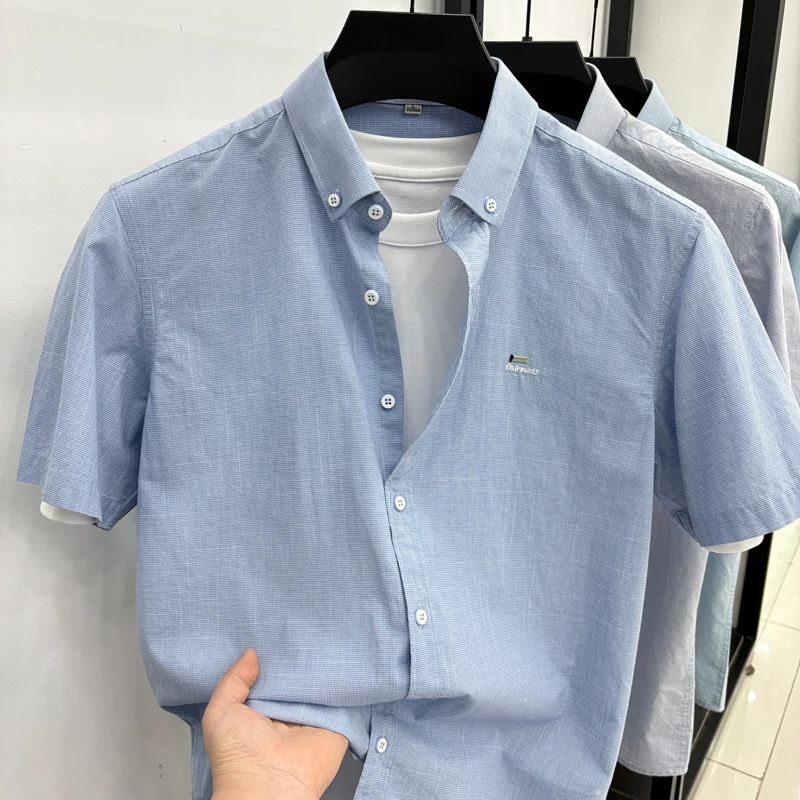 2026 Summer New Business Versatile Pure Cotton Short Sleeved Shirt for Men, Breathable and Comfortable Collar Shirt
2026 Summer New Business Versatile Pure Cotton Short Sleeved Shirt for Men, Breathable and Comfortable Collar Shirt