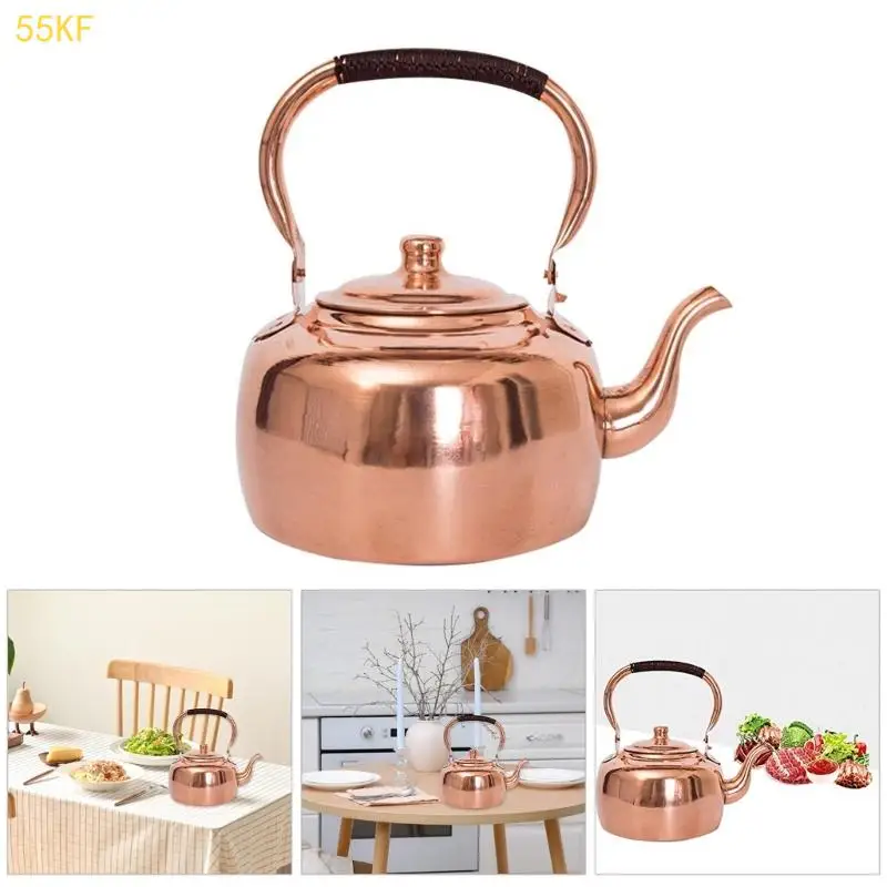 55KF Handmade Coppers Teas Kettles 3Leter Capacity Gas Stove Induction Hobs Compatible Convenient Camping Kitchen Essential
55KF Handmade Coppers Teas Kettles 3Leter Capacity Gas Stove Induction Hobs Compatible Convenient Camping Kitchen Essential